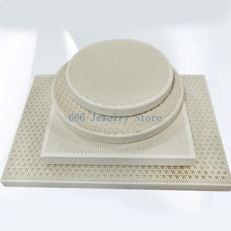 

F2TD Honeycomb Ceramic Soldering Board Energy Saving Heating up Fast/High Heat Value Porous Ceramic Plate Jewelry Making Tool