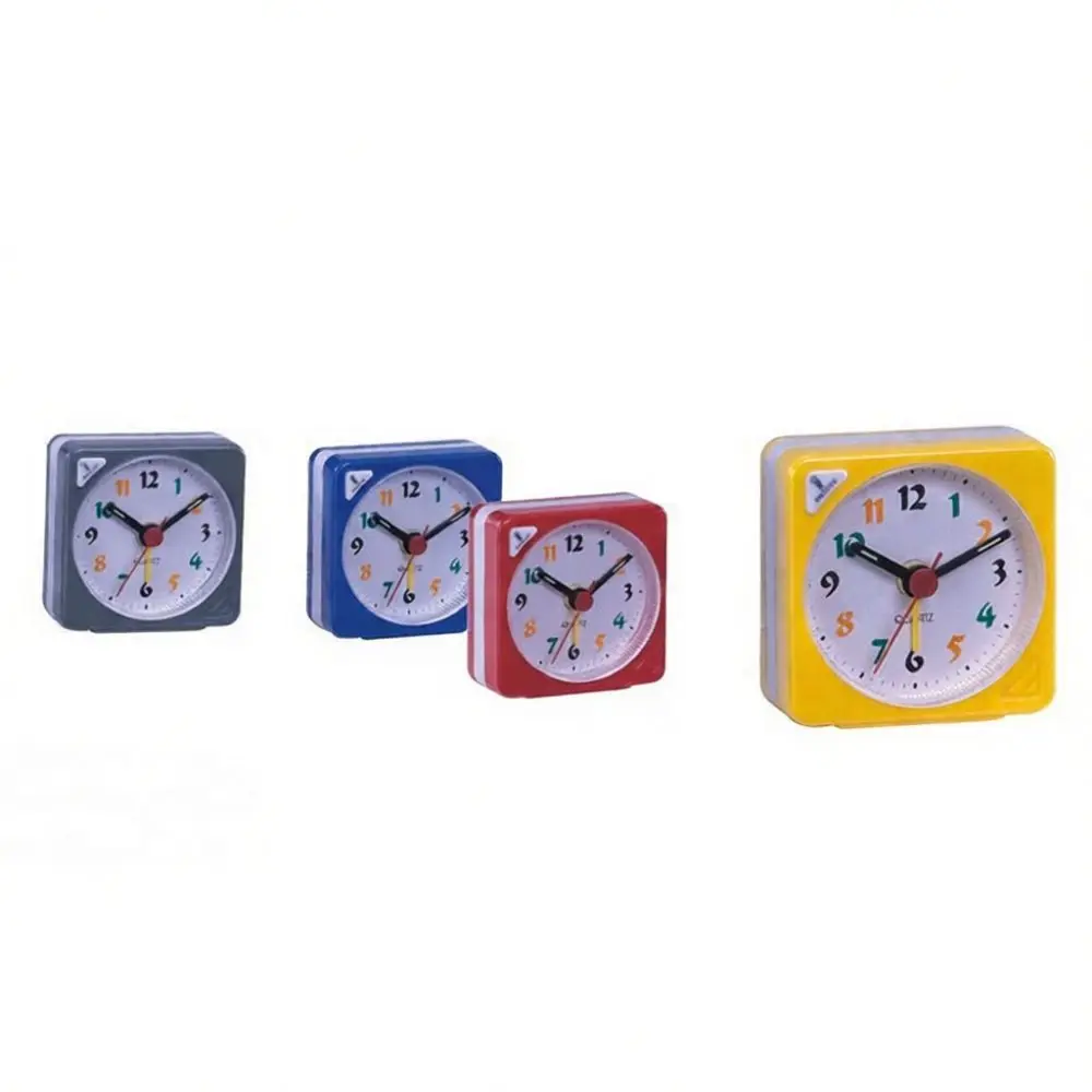 Quiet Desktop Alarm Clock For Emoyo Small Square Bedside Timer Battery Powered Pointer Display Student School Office Clock