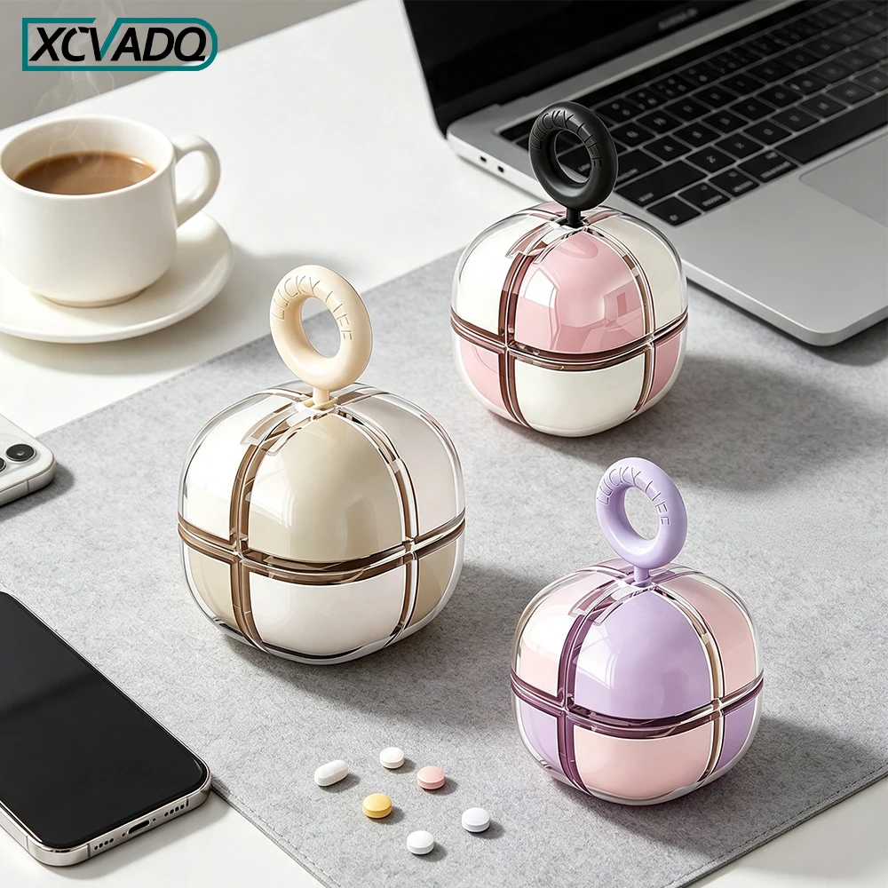 1/2/3Pcs Daily Pill Organizer Magic Cube Pill Case 8 Compartments for Travel Weekly Pill  Box, Vitamins, Medicine, Fish Oil