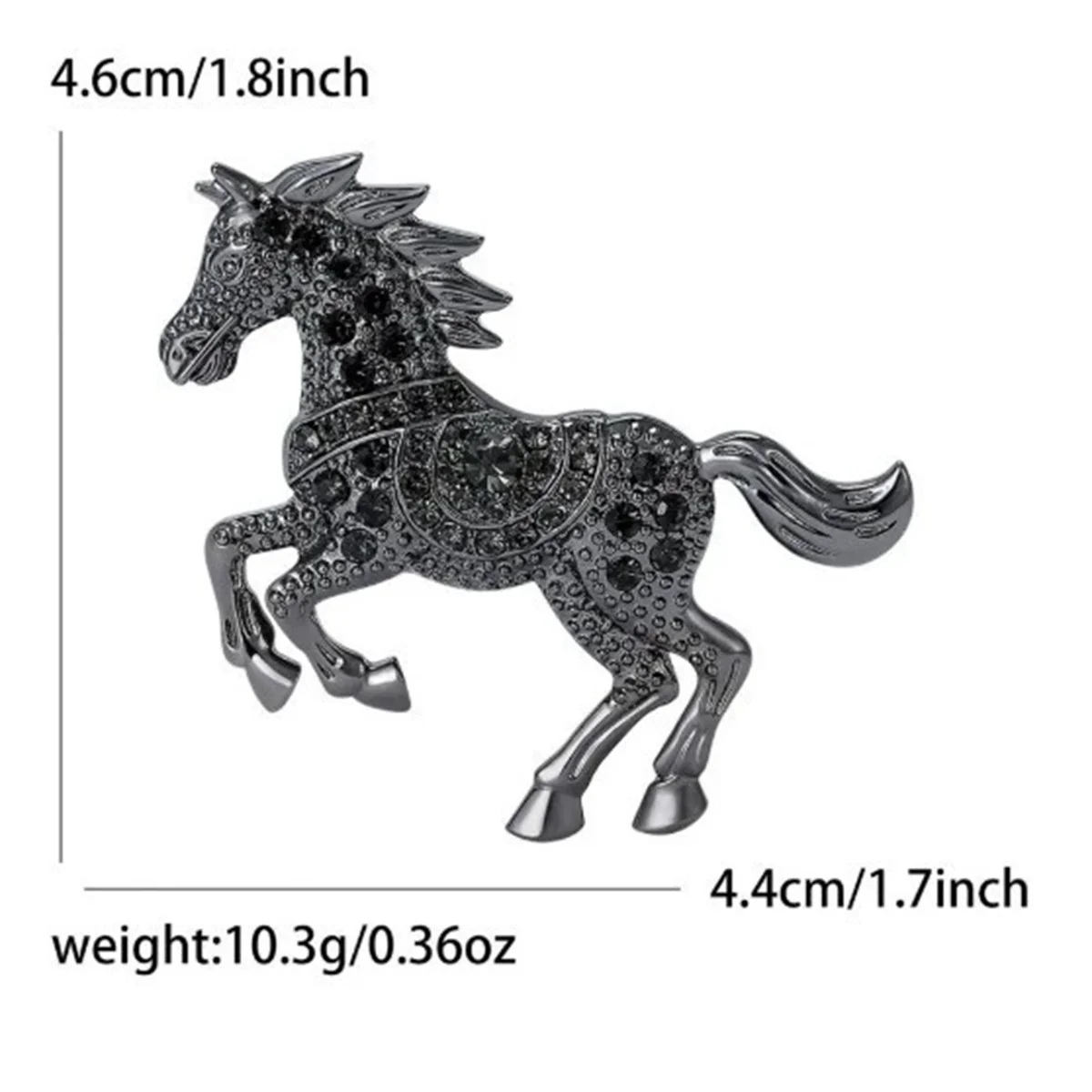 Vintage Enamel Horse Brooch for Man and Wome Creative Personality Pin Punk Kpop Jewelry Accessories Party Cool Trendy Gifts 2025