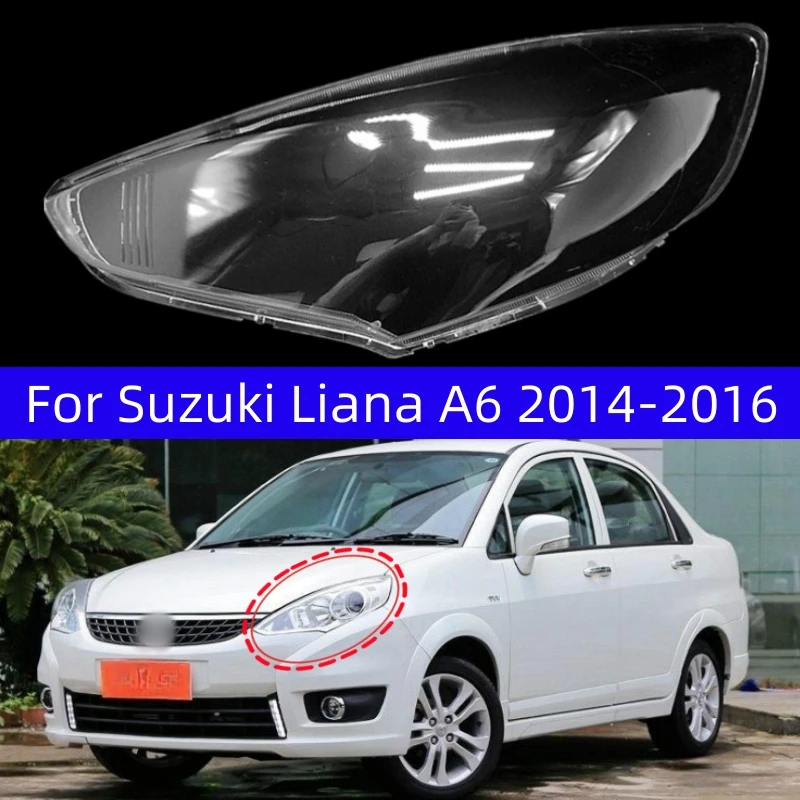 

Для Suzuki Liana A6 2014 2015 2016, автоаксессуар, замена прозрачных фонарей из ПК, чехлы для линз фар