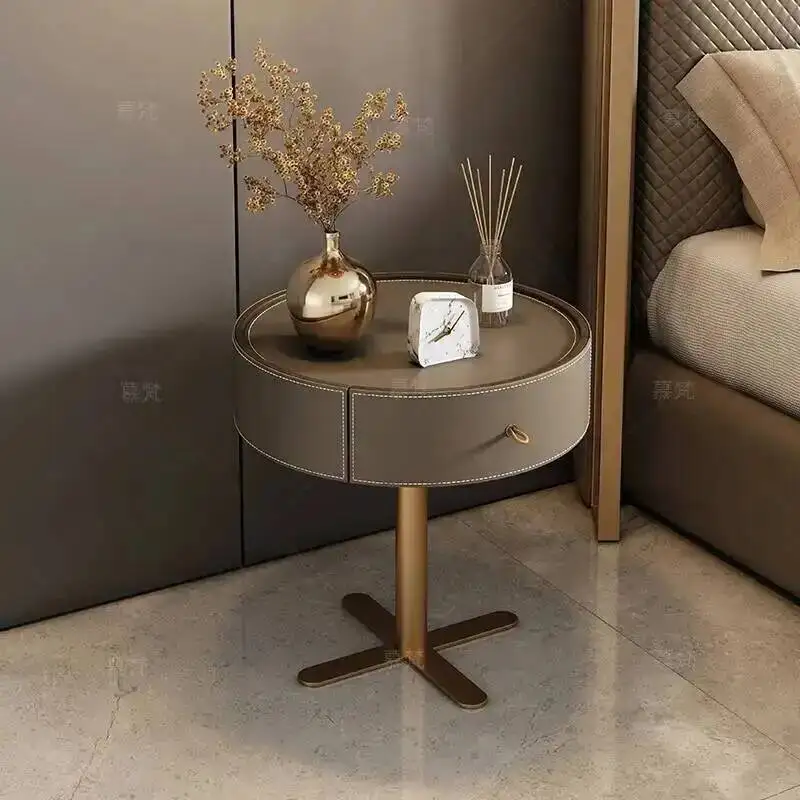 

Прикроватная тумбочка для спальни, простая, современная, в скандинавском и европейском стиле, эстетичная, роскошная, кожаная, для камеры Letto