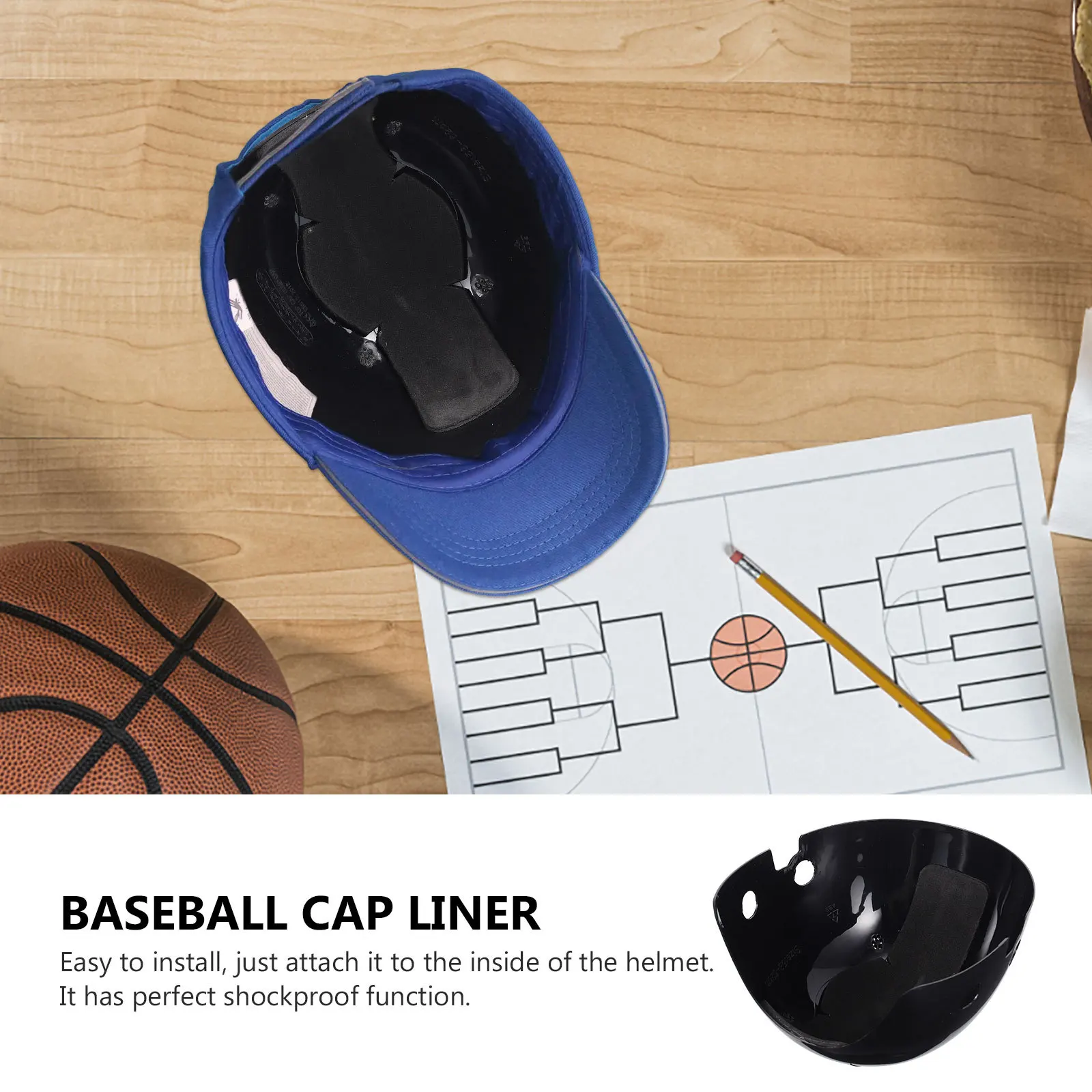 Pelindung Kepala Ringan dan Tahan Lama dari Plastik dengan Lubang Ventilasi untuk Topi Baseball, Perlindungan Kepala saat Bekerja di Luar Ruangan