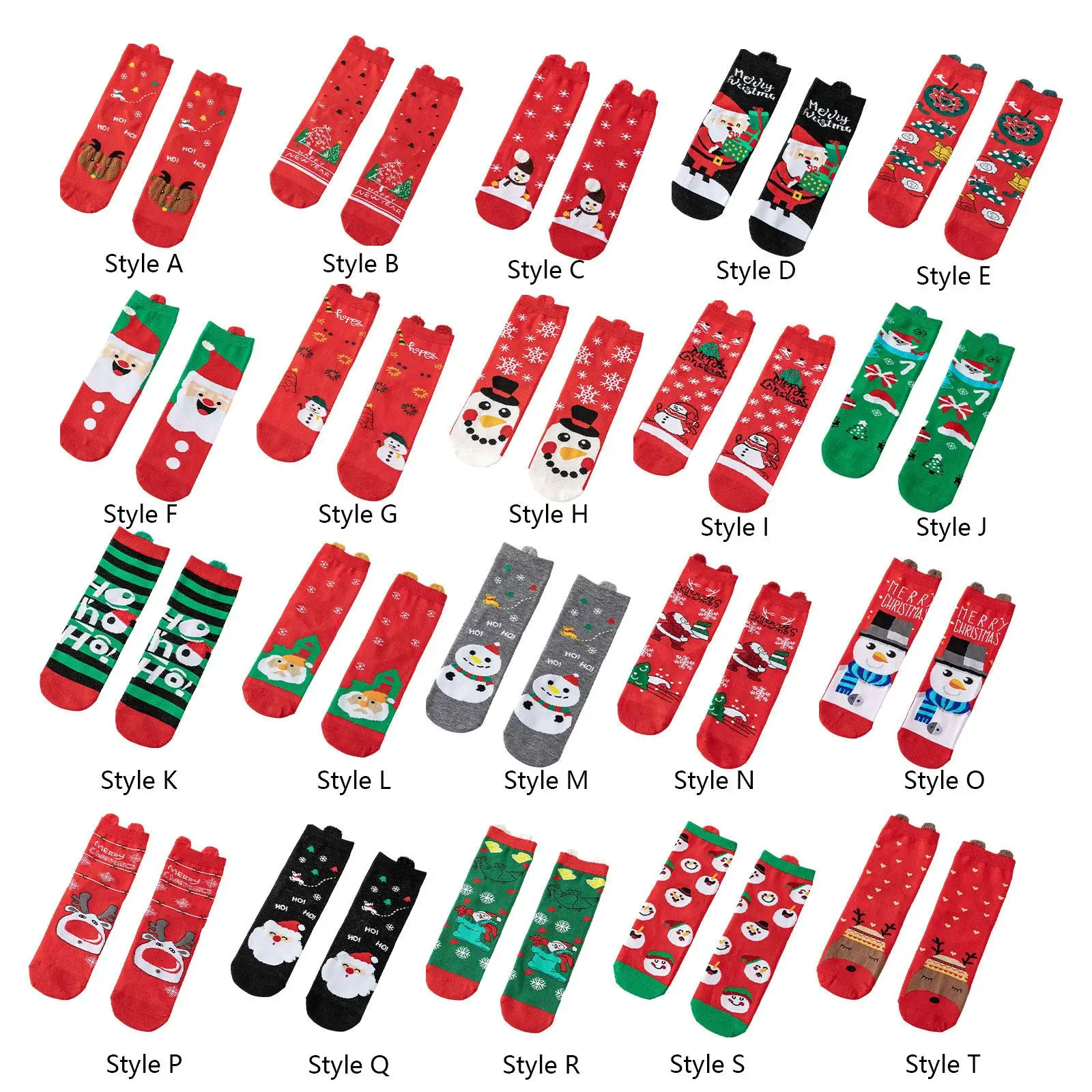 

Christmas Socks Novelty Soft Casual Crew Stockings for New Year Xmas Winter