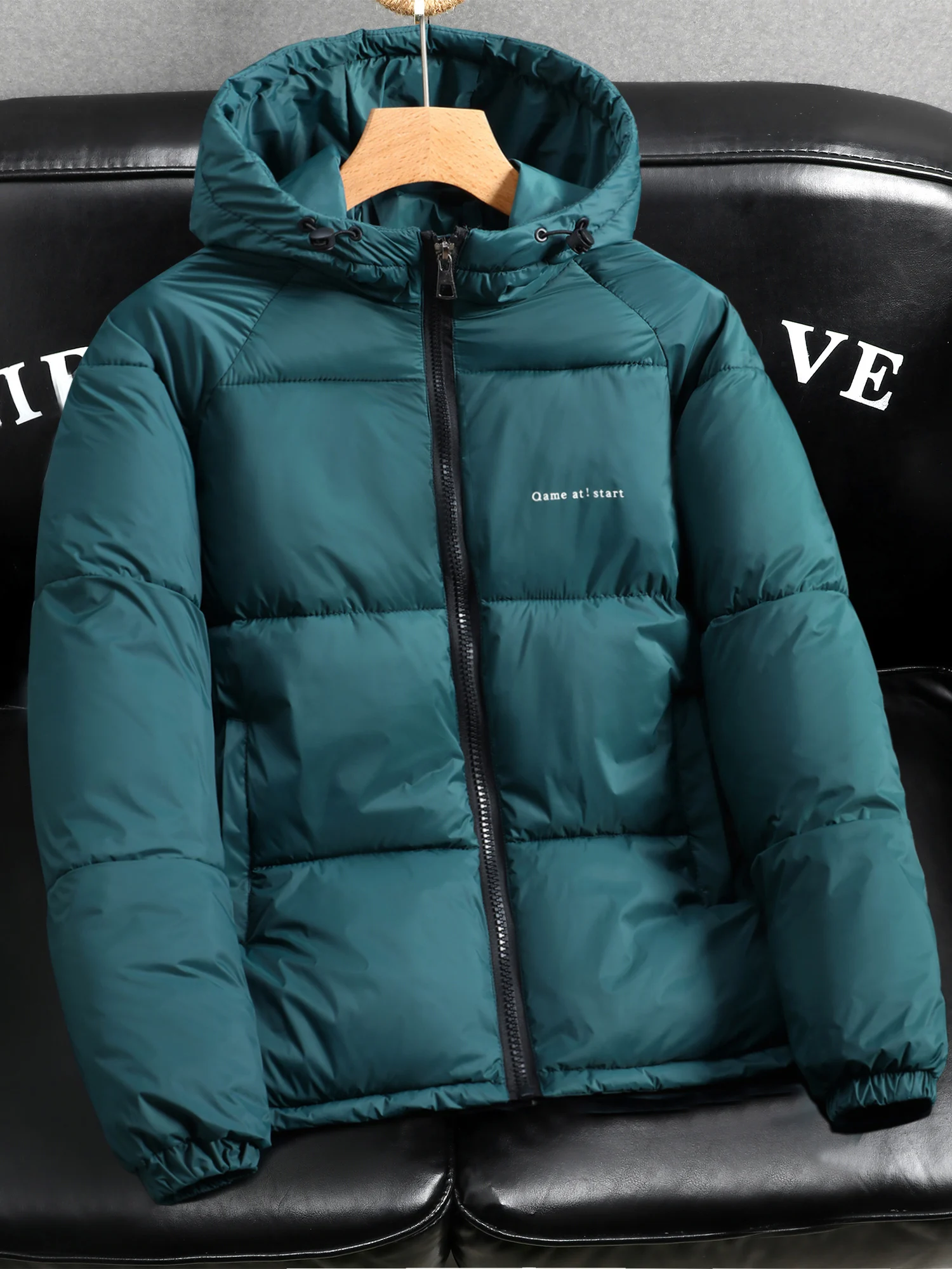 

Мужская хлопковая куртка Sli ort в корейском стиле, универсальная, теплая, морозостойкая, с капюшоном, модная зимняя одежда