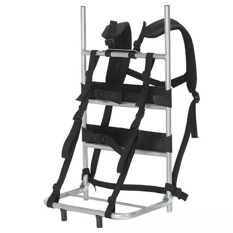 Foldable Aluminum Alloy Pack Frame Portable Mountaineering Back Rack For Camping Hiking Climbing Luggage Transport