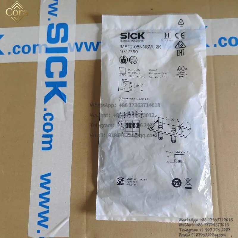 SICK Inductive Proximity Sensor IMB12-08NNSVU2K Order Number 1072760 Proximity Switch New Original Genuine In Stock