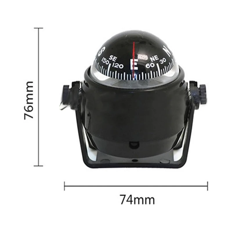 ISURE MARINE Boat Compass Marine Dash Mount, Marine Compass Dashboard Compass with Stand at Bottom , Boat Accessories