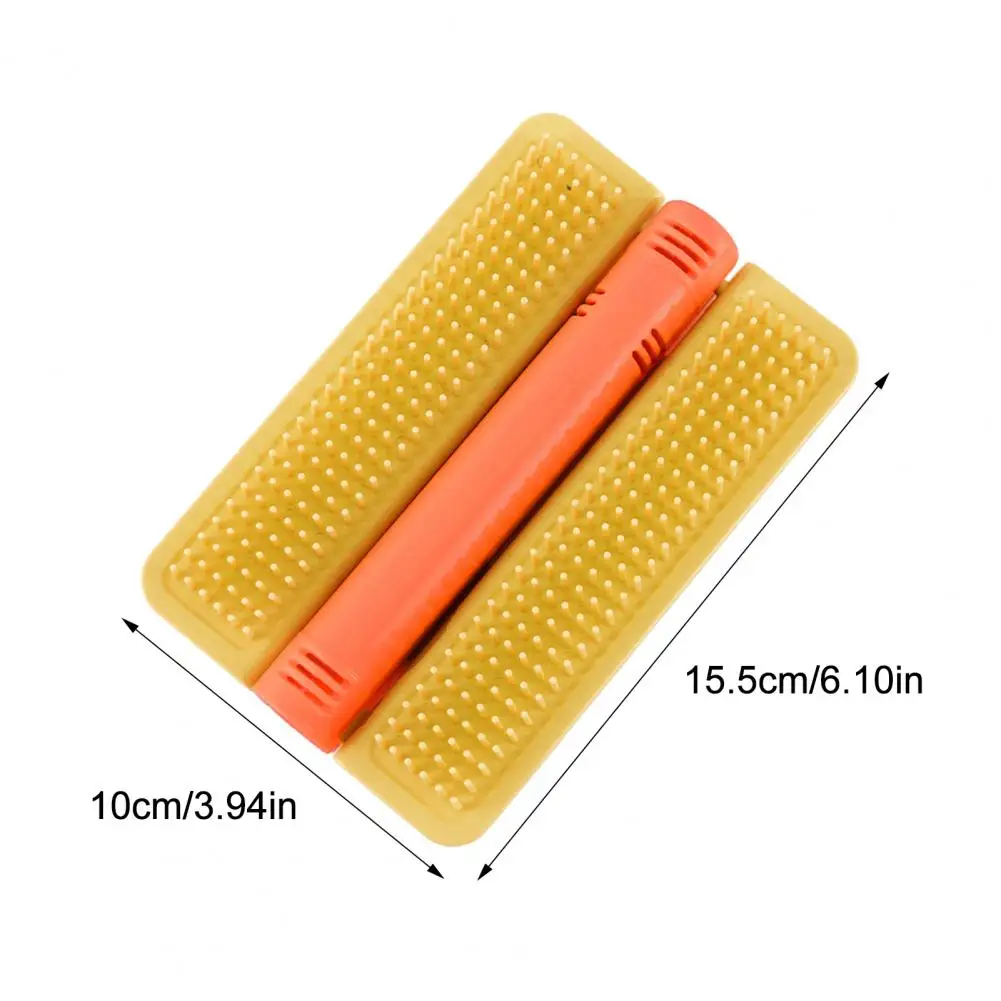Cat Tickler with Rounded Blunt-Tipped Comb Teeth Built-In Catnip Tablets Adhesive Backing Wall Mounted Cat Scratcher view 6