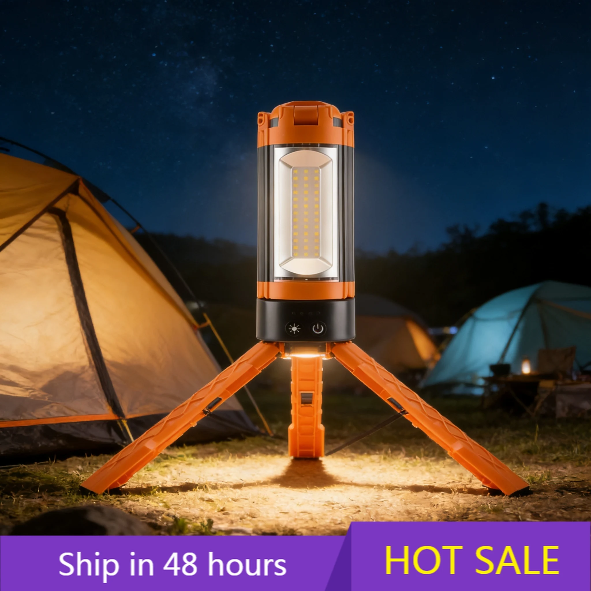 

POWER LEAP High End Waterproof Rechargeable LED Camping Light Portable Foldable Aluminum Tripod for Outdoor Emergency Work
