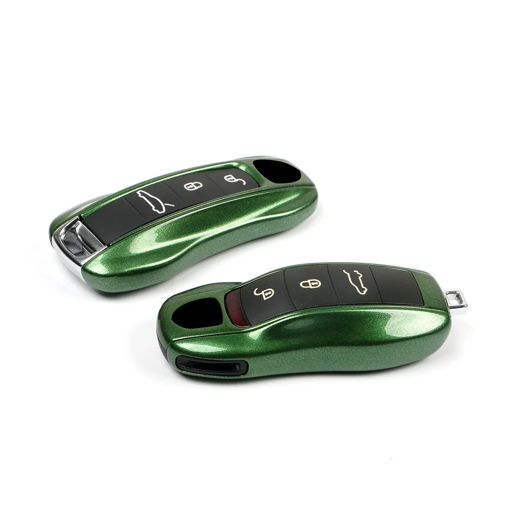 

Key Case Shell Mamba Green For Porshe Macan Cayenne Panamera Taycan Cayman Boxster 718/911 Fob Remote Cover ABS Key Accessories