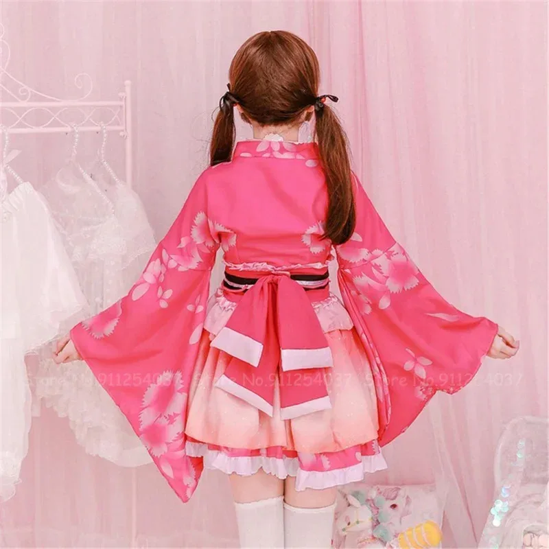 AA wat stile giapponese anime yukata kimono Kawaii ragazza principessa vestito Sakura haori Lolita mini abiti da donna festa dance2025 Nuovo