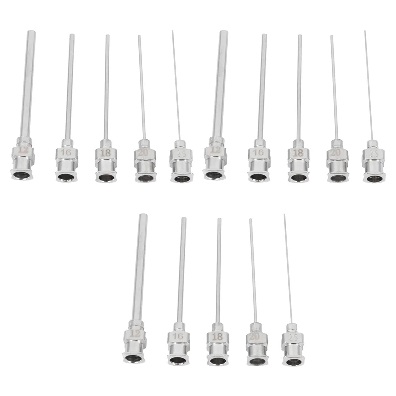 

Beauty 15Pcs Gauge Blunt Stainless Dispensing Syringe Needle Tip 12/16/18/20/25/38G