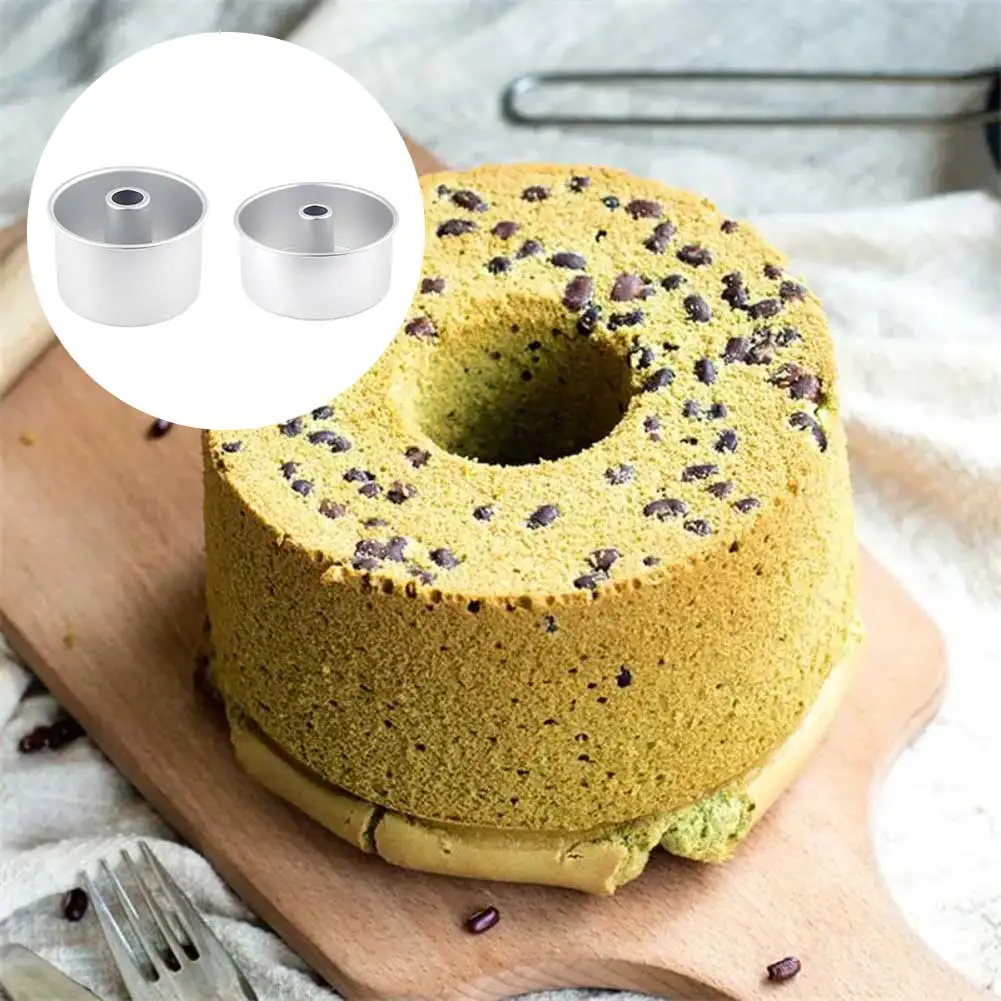 1PC 6/8inch Cake Core For Mold Removable Bottom Food Cake Pan With Removable Loose Bottom Non-Stick Chiffon Tube Pan For Baking