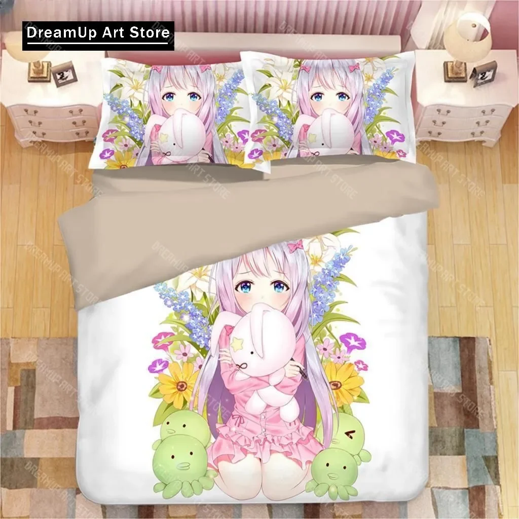 

3D Print Kawaii Izumi Sagiri Eromanga Sensei Bedding Set Boys Girls Twin Queen Full Size Duvet Cover Pillowcase Bed Set Adult