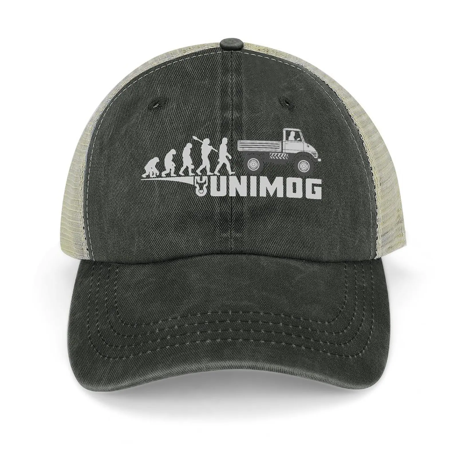 

UNIMOG Evolution of Mankind (dark background) Baseball Cap hiking hat Icon Wild Ball Hat Men Caps Women's