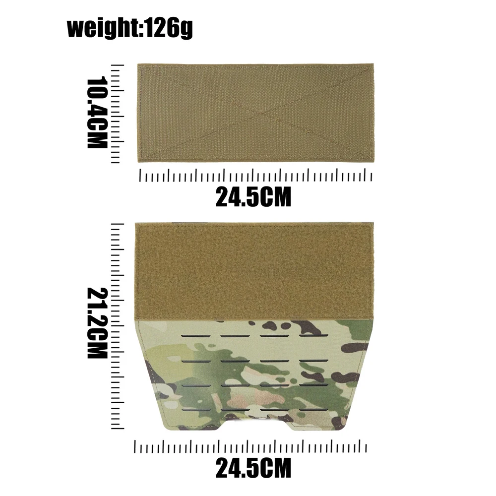 Outdoor Vest Abdominal Double-sided MOLLE Plate Board JJ Board Abdominal Protective Baffle Laser Composite Fabric