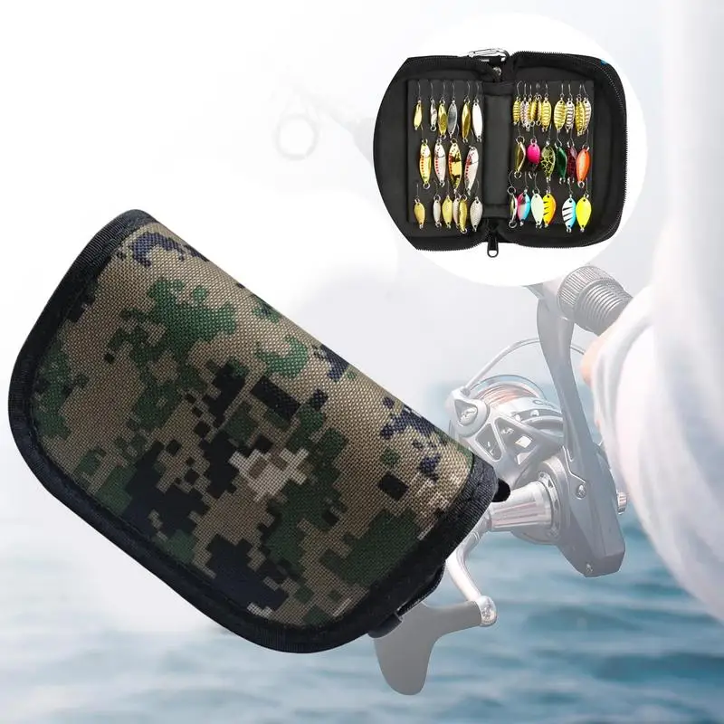 Fishing Lure Bag Waterproof Double-Sided Lure Bag Tackle Binder Portable Storage Bags For Metal Sequins Fly Hooks Fish Hooks