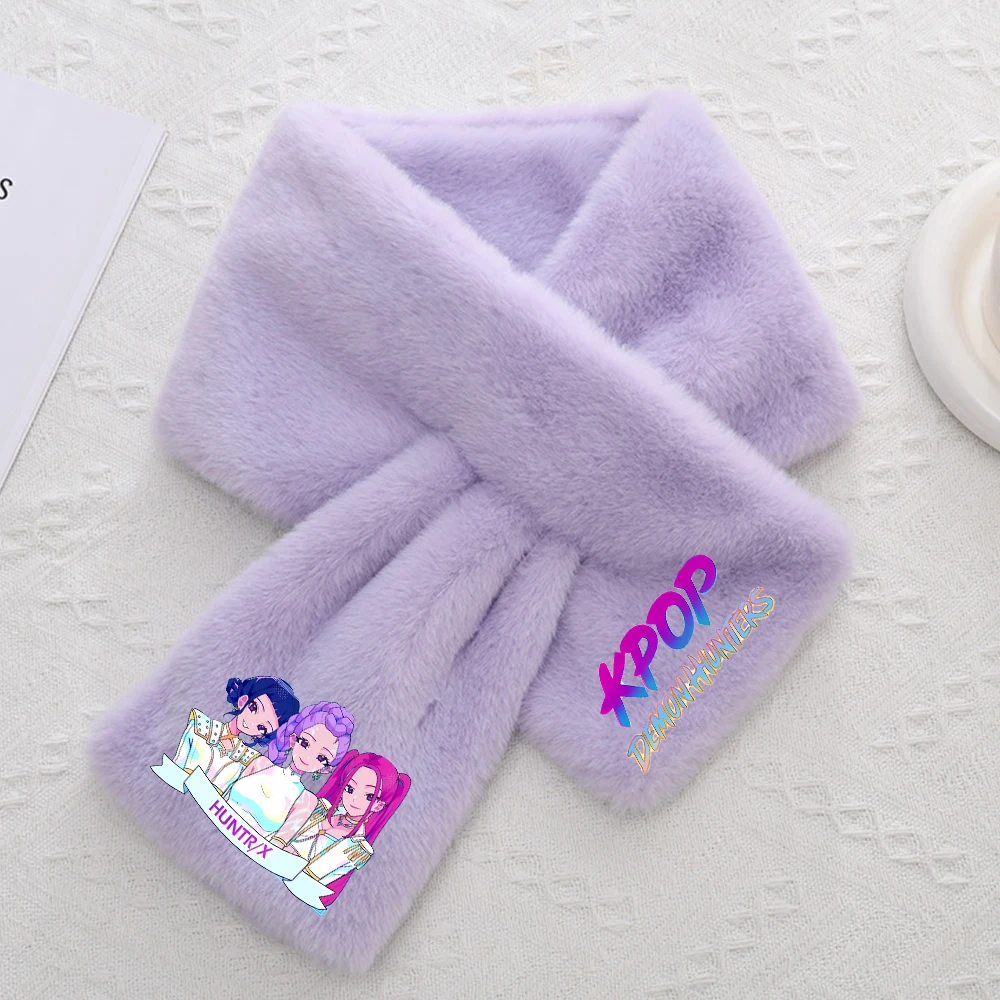 K-pop شيطان الصيادين وشاح شتاء دافئ الكرتون ميرا رومي زوي وشاح للرقبة وشاح سميك محشوة لينة للطفل عيد الميلاد هدية عيد الميلاد #2