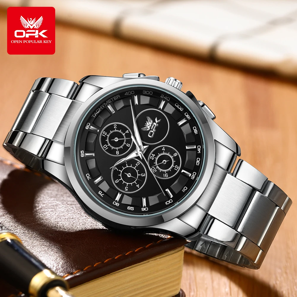 OPK Luxury Brand Wristwatch Auto Multifunctional Dial Business Fashion Men Watches