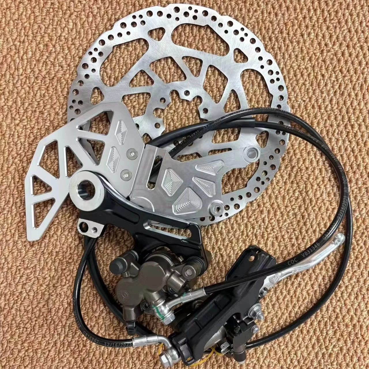 For ultra Bee Brake for Light Bee LBX Rear Brake Rear Caliper Kit Bracket for Talaria XXX X3 MX3 MX4 Modified Parts 79bike