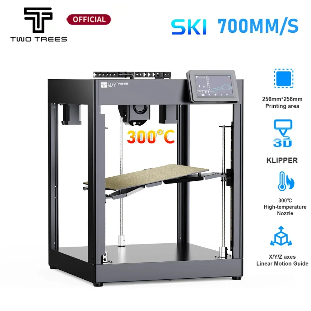 TwoTrees SK1 700mm/s Klipper 3D Printer CoreXY With Automatic Leveling Touch Color Screen High Speed Printing FDM 3D Printer