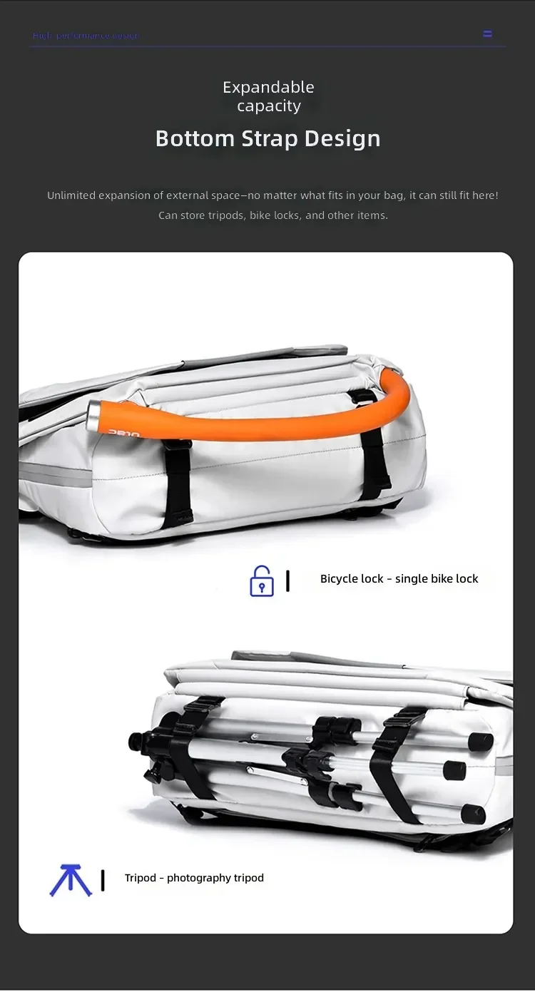 Große Umhängetasche mit viel Stauraum, wasserdichte Messenger-Tasche, mit Magnetverschluss, Handtasche für Laptops, ideal für Studenten und Männer. – Detail 5