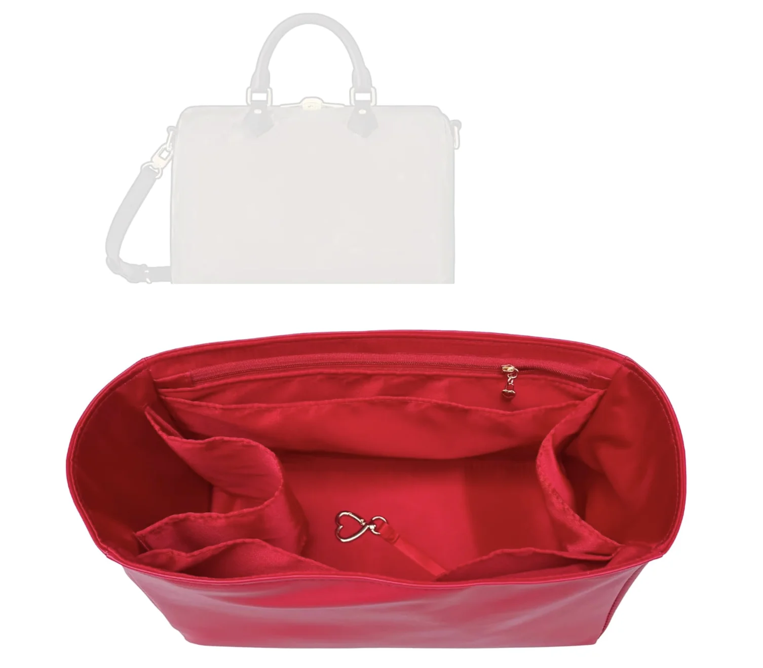 منظم متوافق مع حقيبة سريعة، 20، 25، 30، 35، 40 محفظة، بطانة حريرية من الجلد النباتي المقاوم للماء مع جيب بسحاب #1