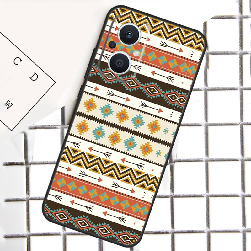 ネイティブアメリカン シームレス トライバル ボヘミアン OPPO Reno 13F 12F 14F 11F 10 11 12 13 14 Pro 8T 7 8 Lite OPPO Find X8 X6 X5 Pro ケース
