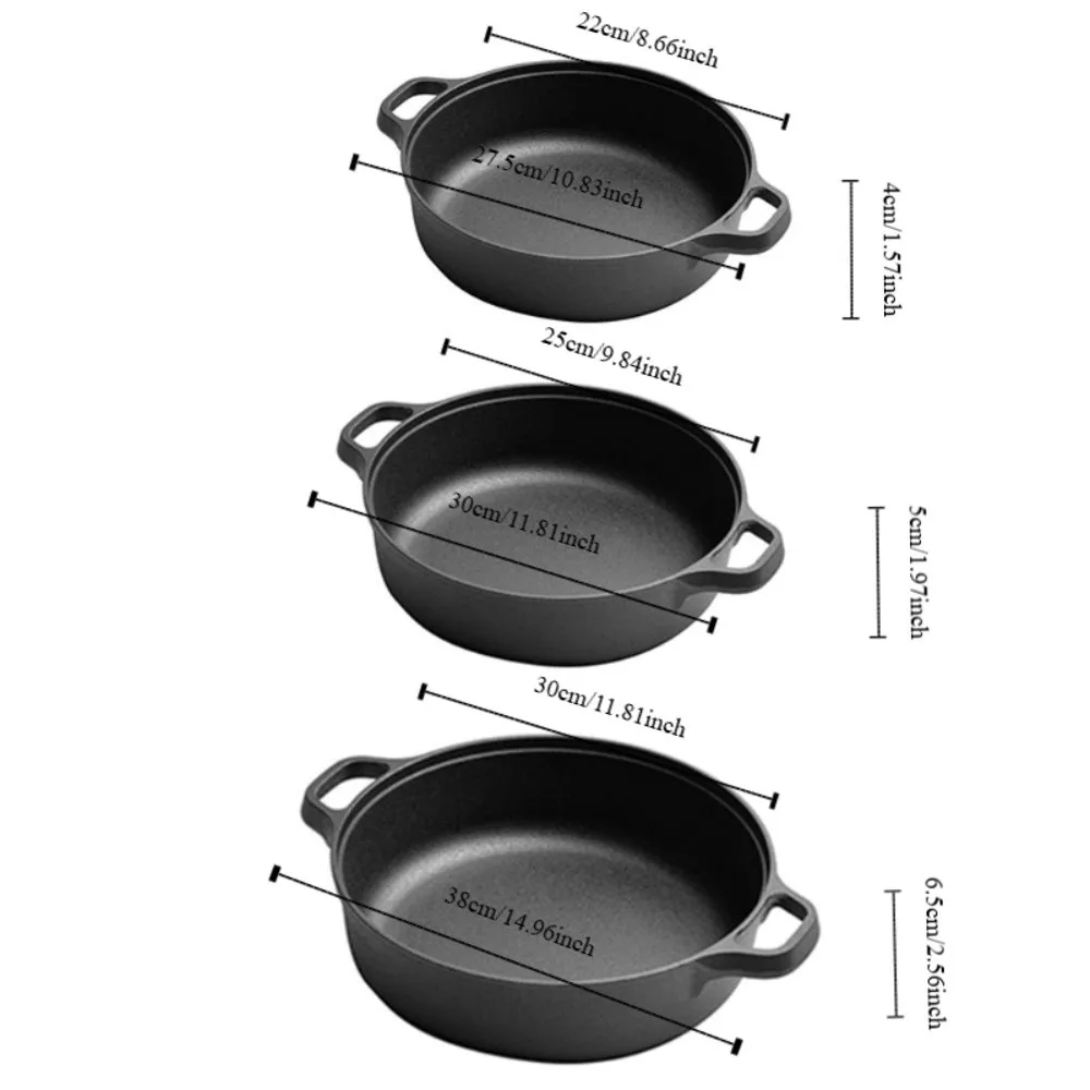 Cast Iron Double Handle Skillet 6