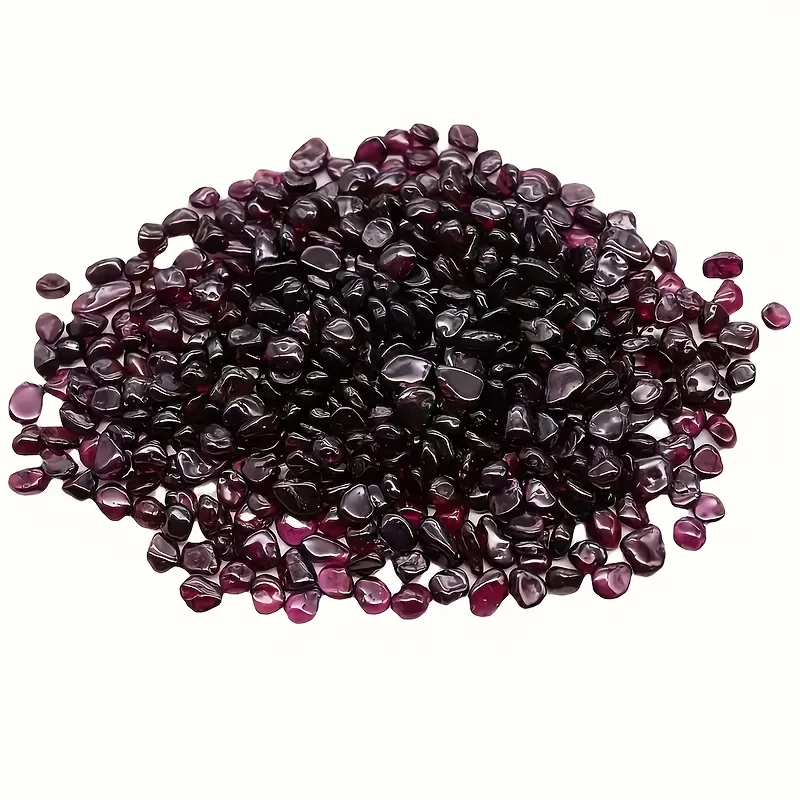 Natural Garnet Pebbles - Deep red to wine-red crystal decorative pebbles with natural inclusions, ideal for Christmas  gifts.