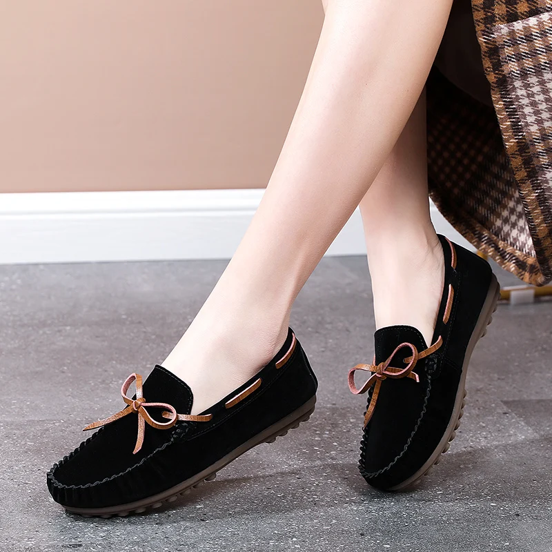 

Роскошные женские лоферы больших размеров 35-44, повседневная обувь на плоской подошве, женские летние Мокасины из мягкой кожи на шнуровке и плоской подошве, женские лоферы 2022
