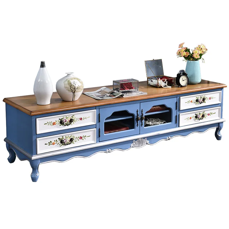 

TV Cabinet Living Room Bedroom Mediterranean TV Cabinet Coffee Table Combination