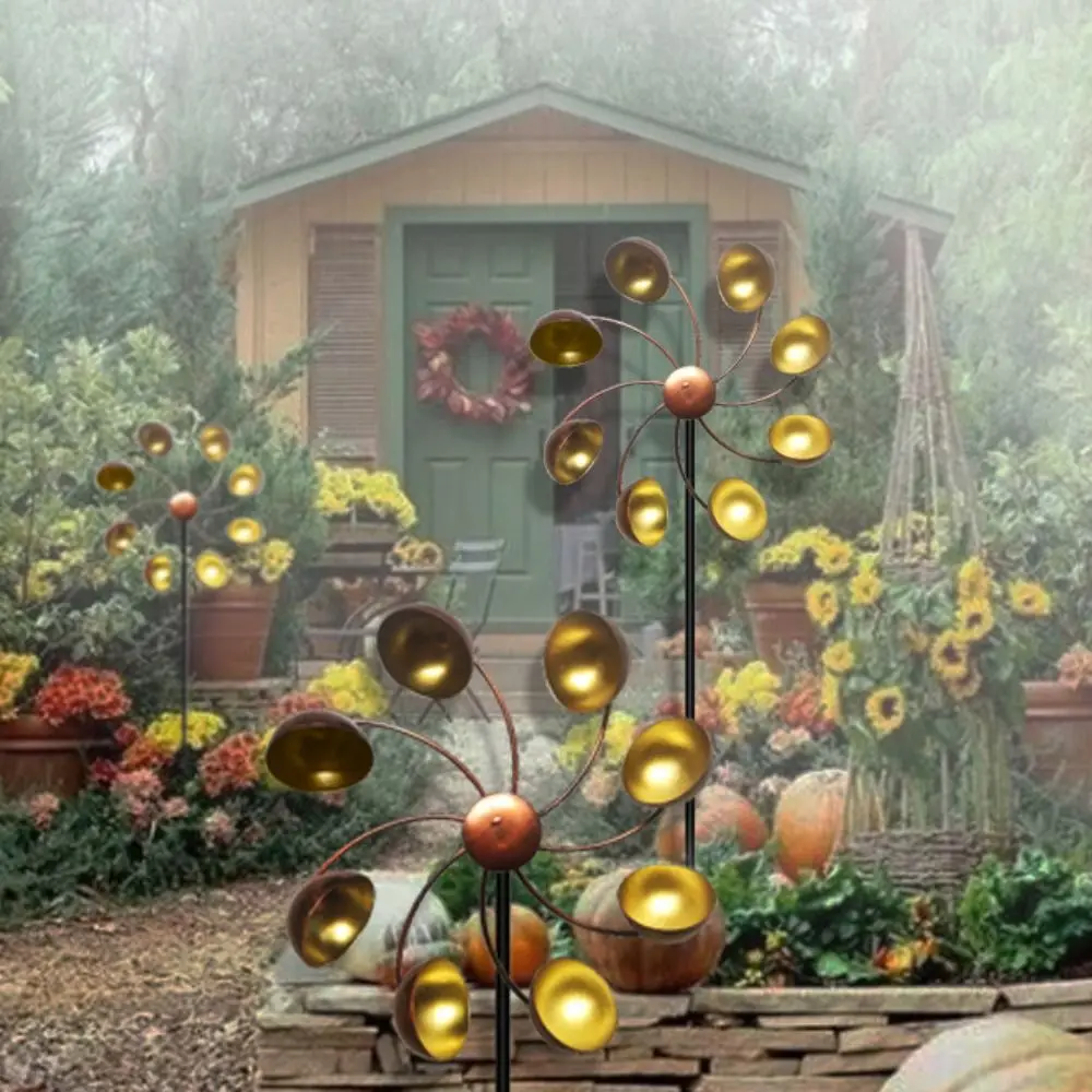 

Art Decoration Metal Wind Rotator Rotating Detachable Wind Gyro Creative Iron Art Gardening Plug Outdoor
