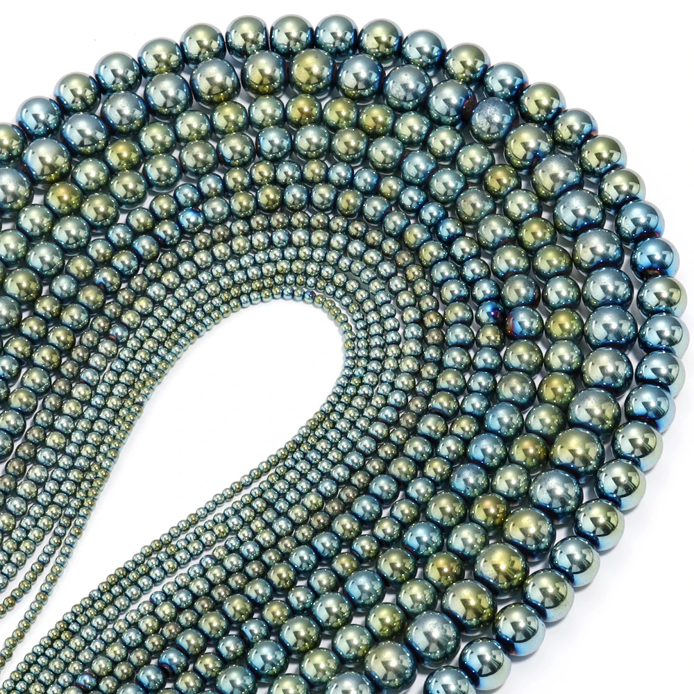 1 Strang schwarze Hämatit-Natursteinperlen, 2/3/4/6/8/10 mm, lose runde Perlen für DIY-Schmuckherstellung, Armband, Ohrringe, Zubehör – Detail 24