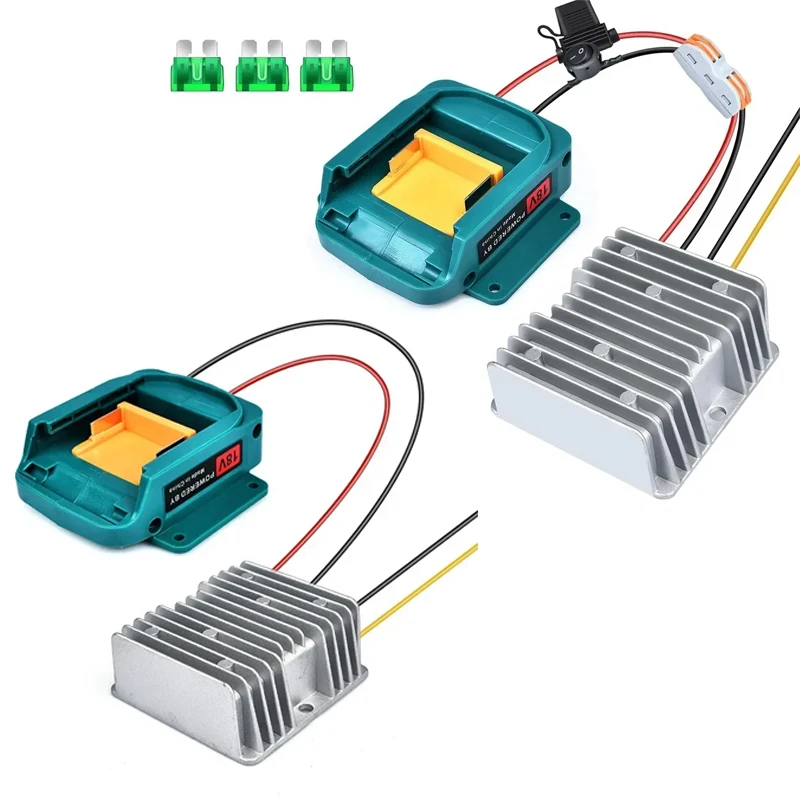

Понижающий преобразователь постоянного тока 18 В в постоянный ток 12 В для Makita 18 В, литий-ионный аккумулятор, автоматический понижающий регулятор напряжения «сделай сам»