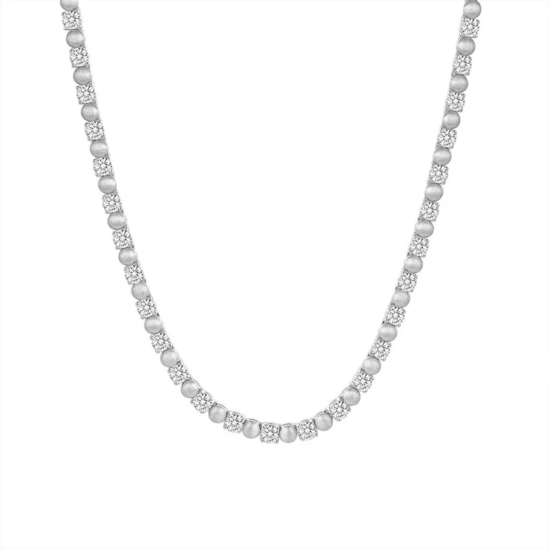 

ZFSILVER модное классическое серебро 925 пробы, роскошное ожерелье с муассанитом на заказ, очаровательное женское ожерелье, вечерние ювелирные изделия, подарок N20391