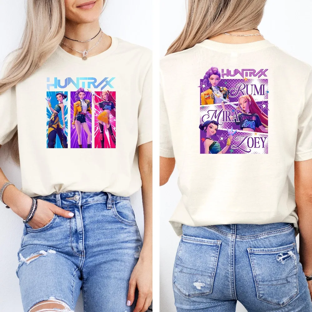 قميص هنتركس ساجا للأولاد قميص باند Kpop شيطان الصيادين قميص الفيلم Bootleg قميص الفيلم الرجعية شيطان الصيادين ميرش قميص