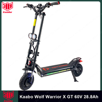 EU Pre-sale Kaabo Wolf Warrior X GT 60V 28.8Ah Battery 1100W*2 Double Motor Top speed 70km/h 10inch Original Kaabo Scooter