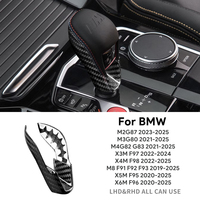Real Hard Carbon Fiber For BMW M2 G87 M3 G80 M4 G82 G83 X3M F97 X45 F98 F95 2021-2025 LHD RHD Car Gear Shift Knob Interior Cover