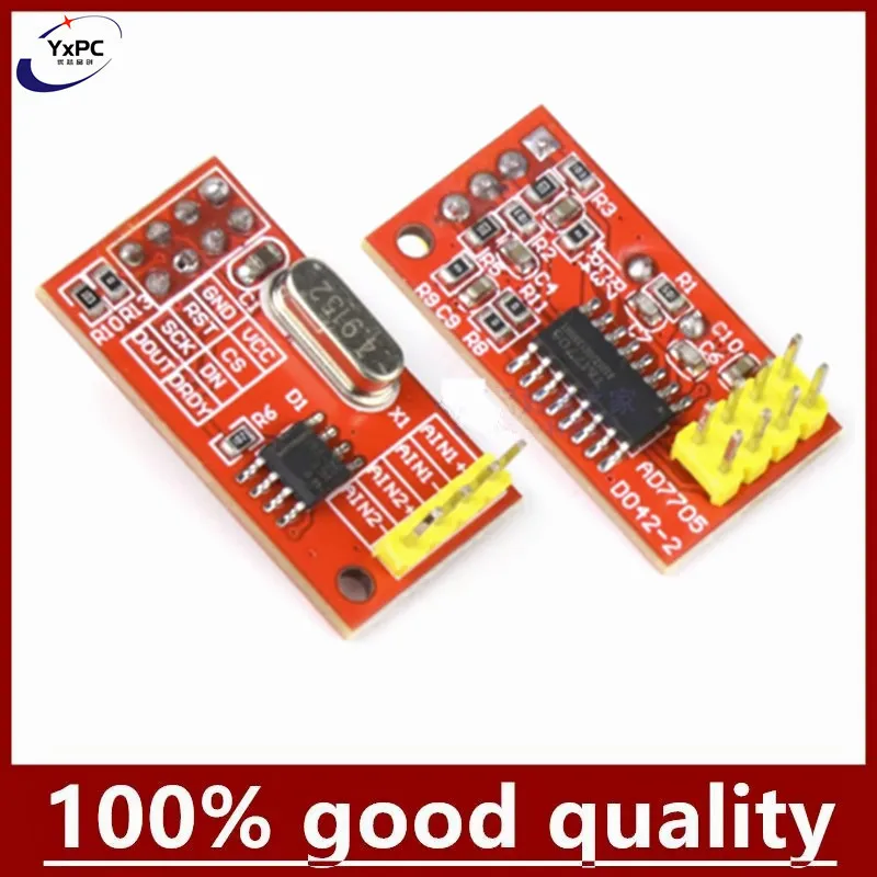 1pcs AD7705 Dual 16 bit ADC data acquisition module programmable input gain SPI interface TM7705