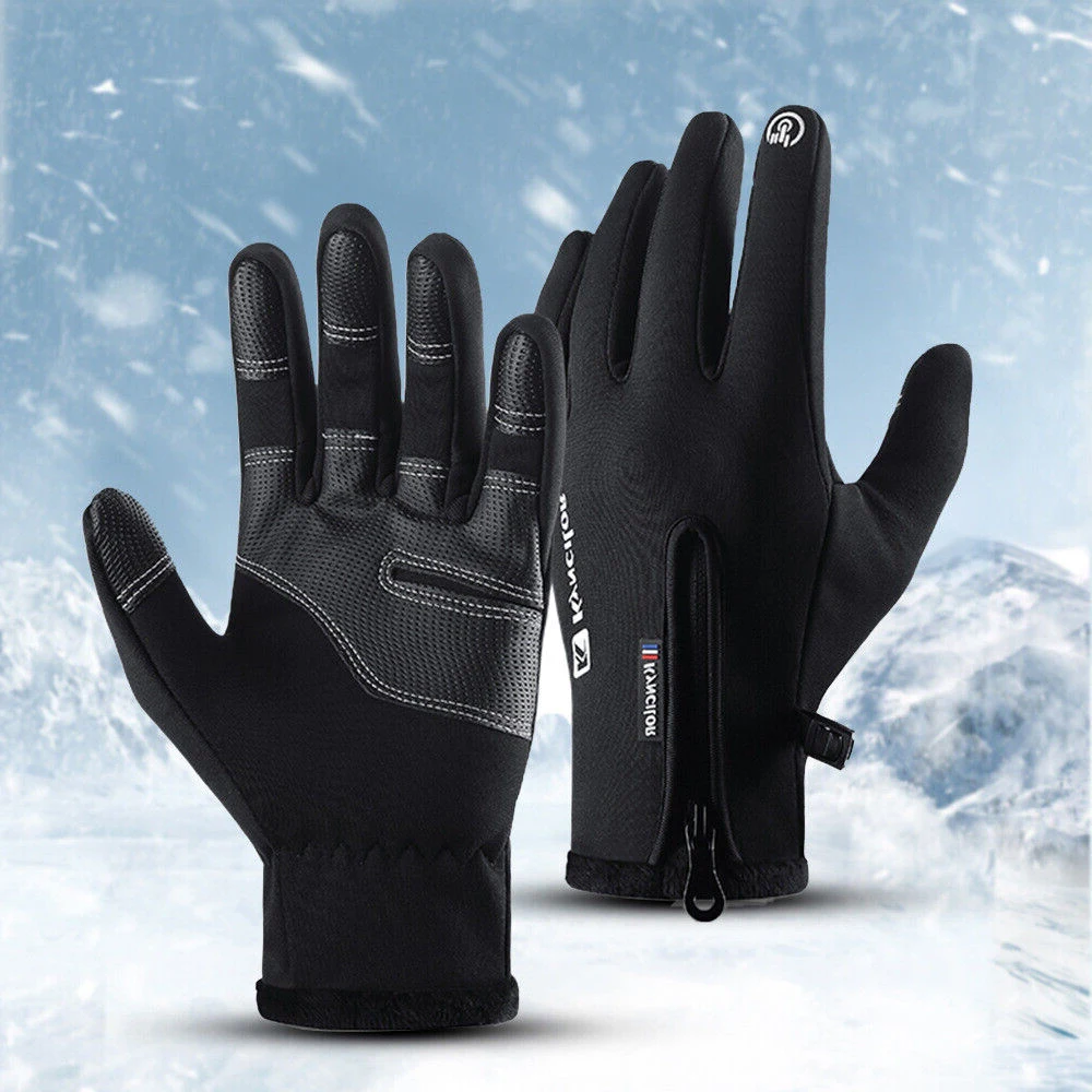 

1 Pair Winter Fleece Warm Gloves Cold-proof for Outdoor Sports Skiing Motorcycle Bike Universal