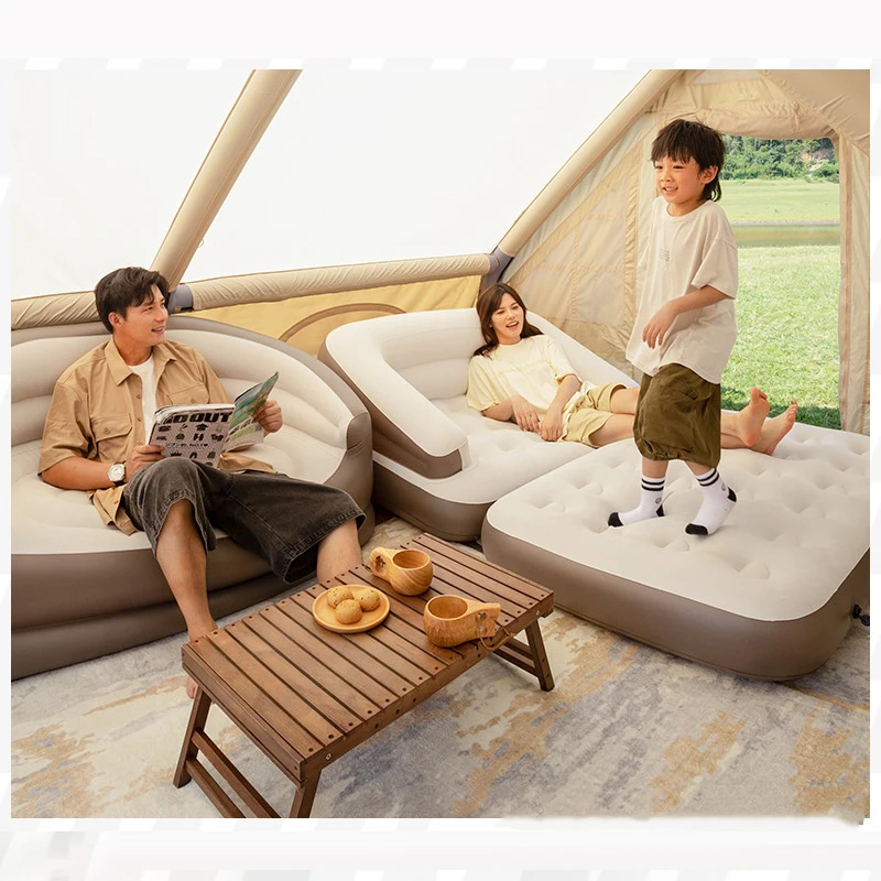 Inflatable Mattress Laying On The Floor Outdoor Portable Folding Camping Tent Home Lazy Sofa Air Bed