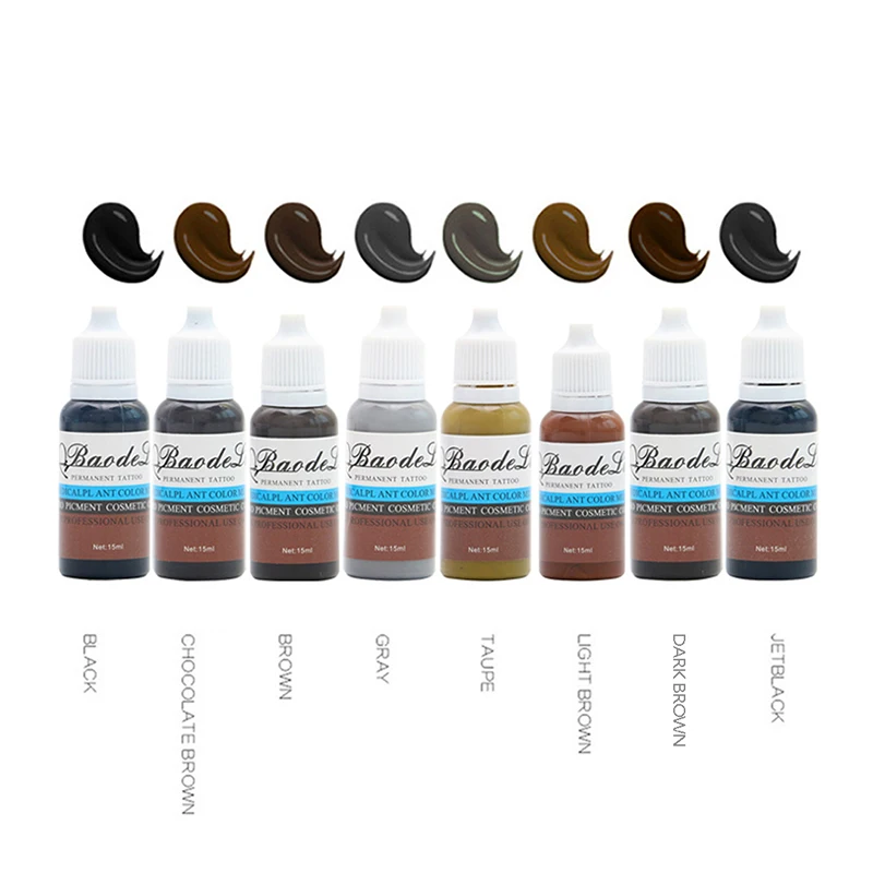 Tattoo Ink MakeUp Sets Nano Pigment Milkly Colors For Semi Permanent Tint Art Eyebrow Eyeliner Lips Beauty Microblading Pigments