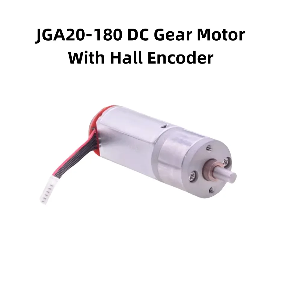 

12V JGA20-180 DC Gear Motor With Hall Encoder 20mm Gearbox For DIY Model Robot Smart Door Lock Motor Encoder Code Disk