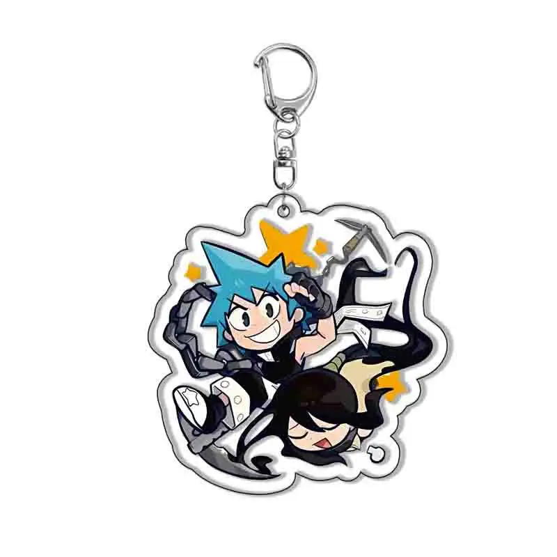 Anime Soul Eater Death the Kid Acrylic Keychain 20th Anniversary Goth Y2K Backpack Pendant Decor Cosplay Fans Collection Gift image 5