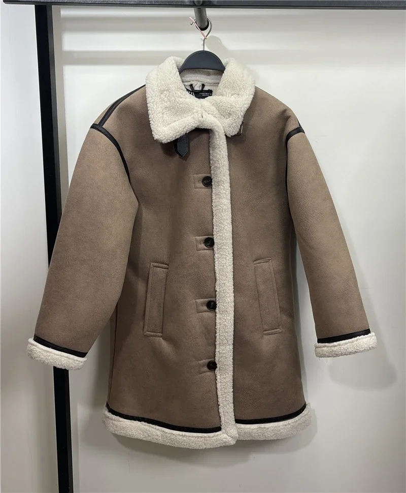 8073/256 08073256706 Winter Women's buttoned Double faced coat  winter clothes women  winter coat women