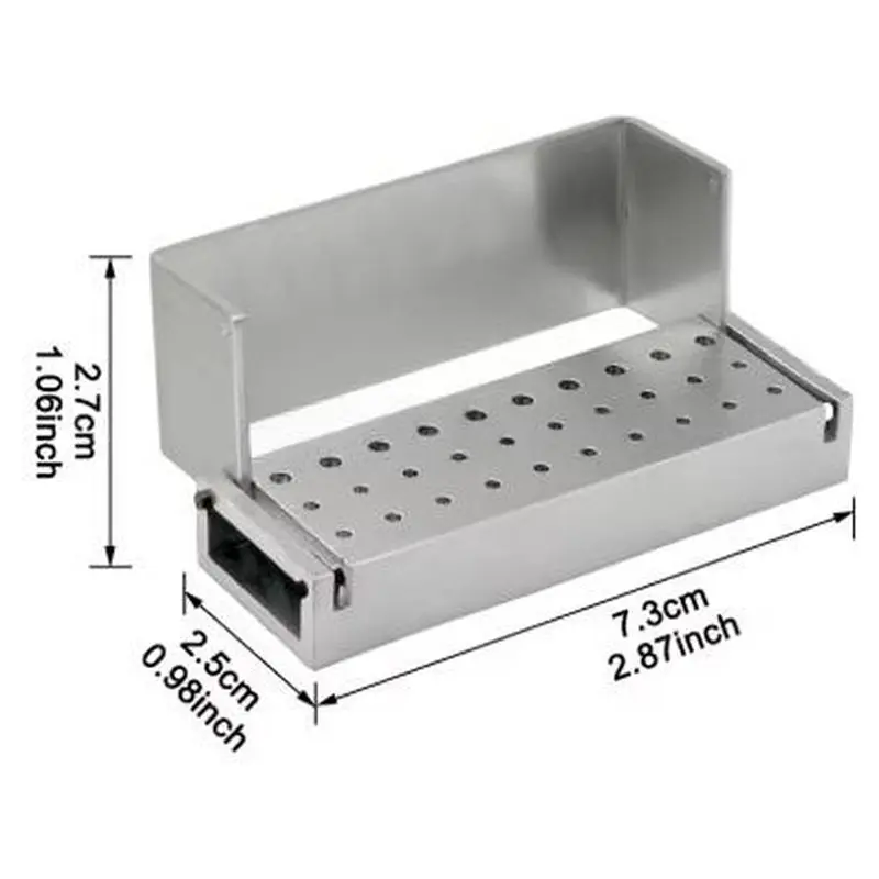 AC88 30 Holes Drill Bit Holder for High Speed & Low Speed Burs, Aluminum Alloy Rotary Grinding Burrs Storage Organizer Tool