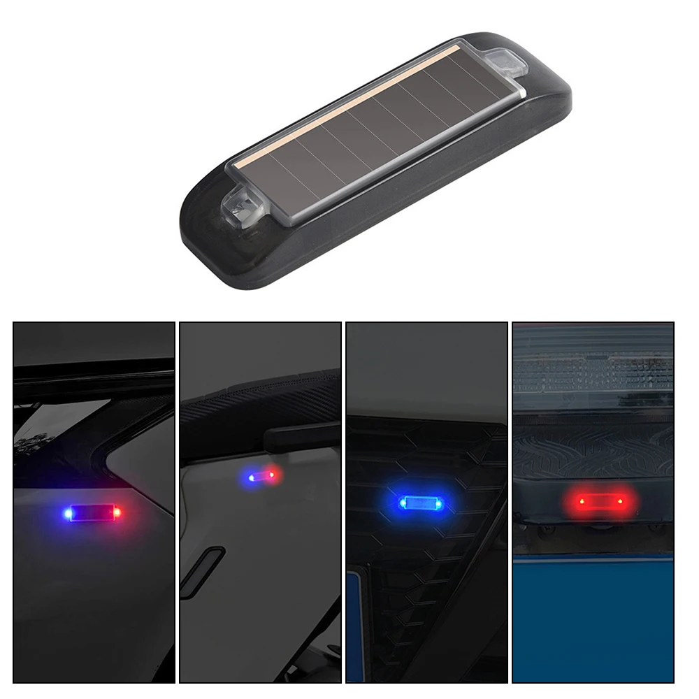 Solar Power Car Alarm Warning Flash Light DC12V LED Flashlight Indicator Light Anti-Theft Sign Security Waterproof Car Accessory - Image 2