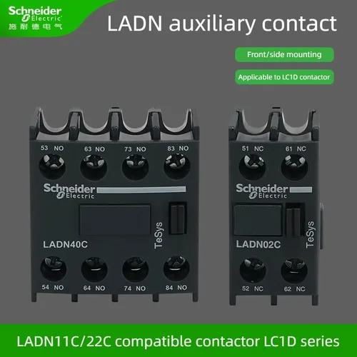 Contacto auxiliar del contactor de CA Schneider LC1D LADN11C20 C02 C22 C31 C04C 40C contacto auxiliar frontal normalmente abierto y cerrado